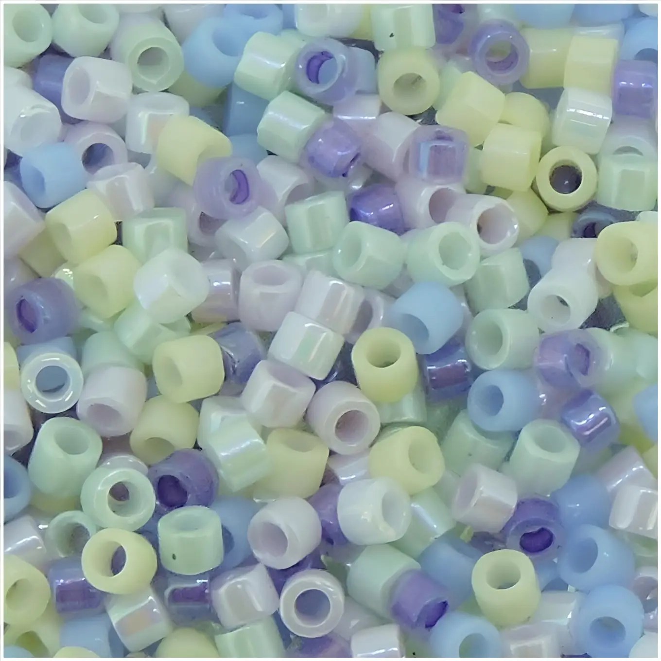Soft Pastels Collection Mix, Miyuki Delica Seed Beads, Size 11/0, 7 Gram Tube